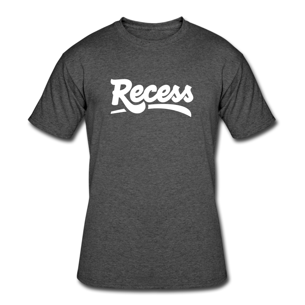 Unisex Recess Script 50/50 T-Shirt - heather black
