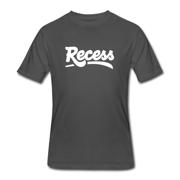 Unisex Recess Script 50/50 T-Shirt - charcoal